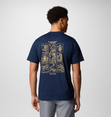 Men's Kettle River Back Graphic T-Shirt, Color: Collegiate Navy, Trailguide Icons, image 1