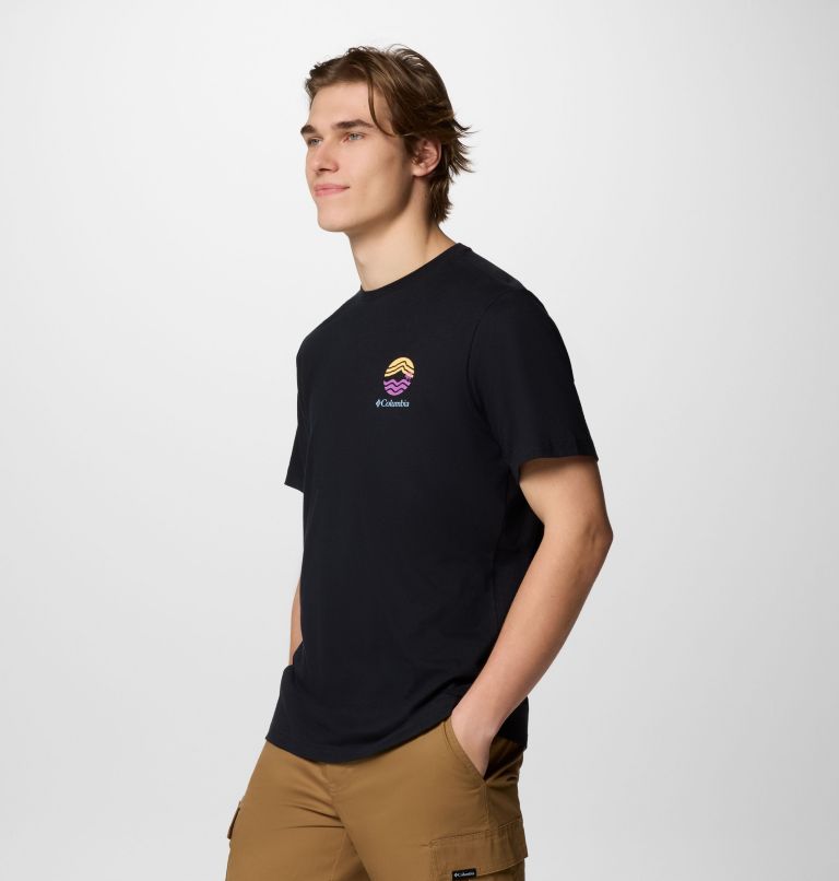 T-shirt Outdoor Kettle River Homme, Color: Black, Circular Linescape, image 3