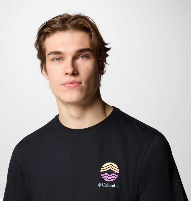 T-shirt Outdoor Kettle River Homme, Color: Black, Circular Linescape, image 4