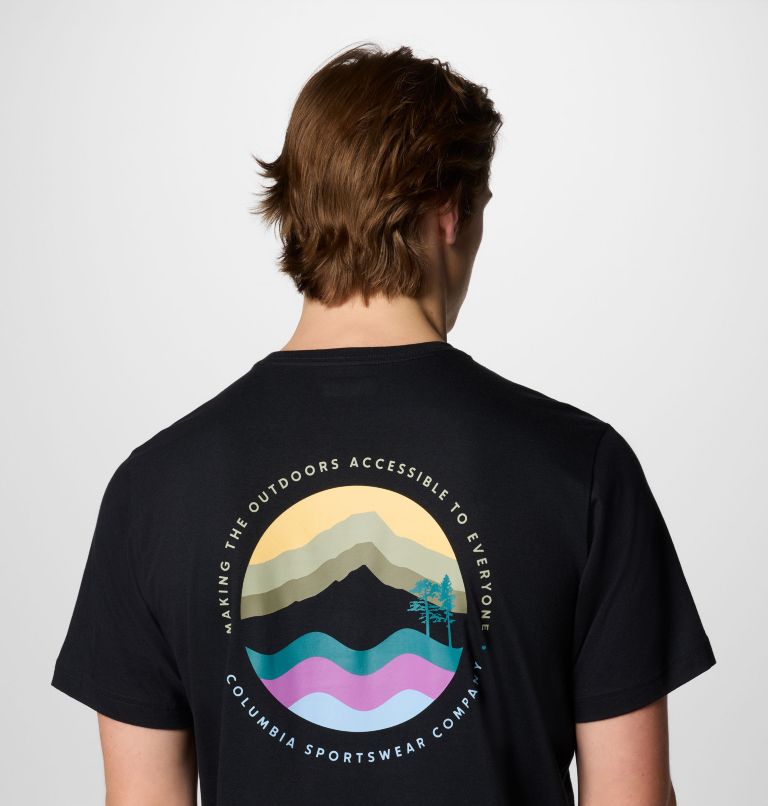 T-shirt Outdoor Kettle River Homme, Color: Black, Circular Linescape, image 5