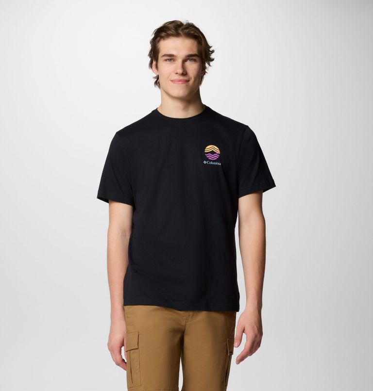 T-shirt Outdoor Kettle River Homme, Color: Black, Circular Linescape, image 2