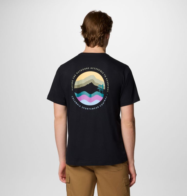 T-shirt Outdoor Kettle River Homme, Color: Black, Circular Linescape, image 1