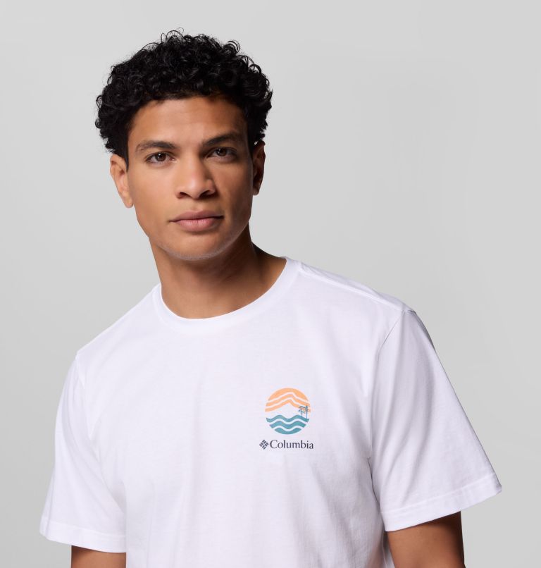Men's Kettle River Outdoor T-Shirt, Color: White, Circular Linescape, image 5
