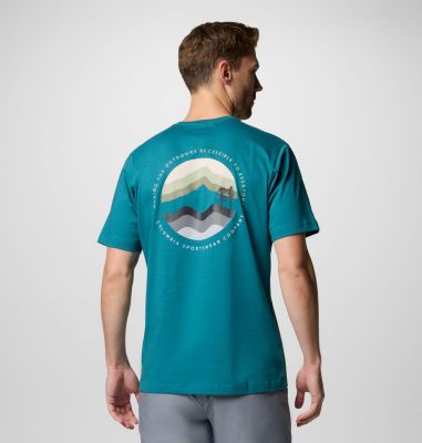 Kettle River Outdoor Tee, Color: River Blue, Circular Linescape, image 1
