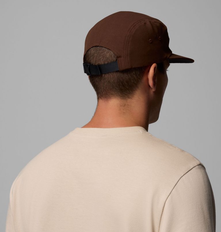 Unisex Creek Side 5 Panel Hat, Color: Tobacco, Houndstooth Patch, image 4