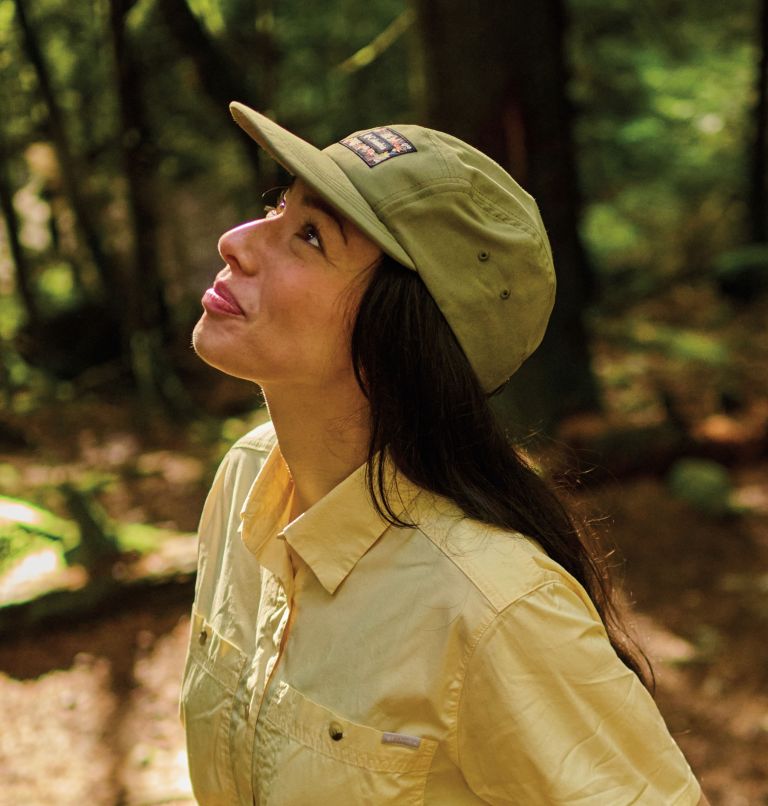 Creek Side 5 Panel Hat, Color: Stone Green, Pasteled Graphic, image 5