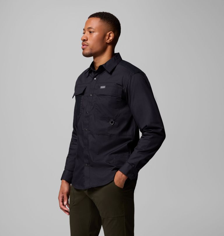 Men's Landroamer Twill Long Sleeve Shirt, Color: Black, image 4