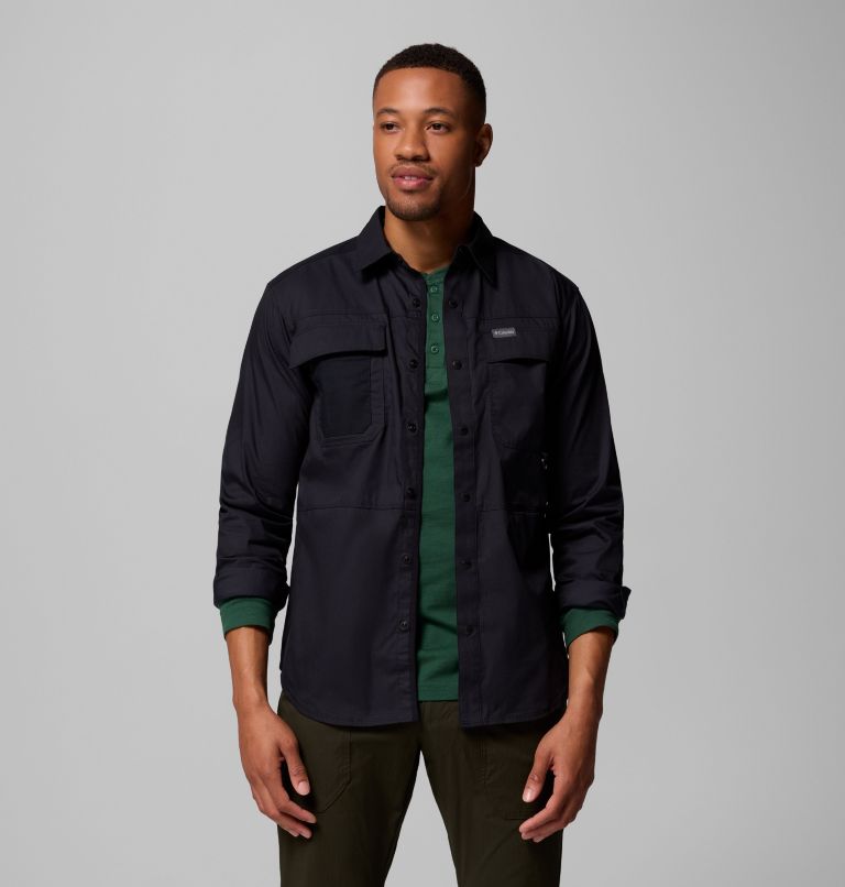 Men's Landroamer Twill Long Sleeve Shirt, Color: Black, image 5