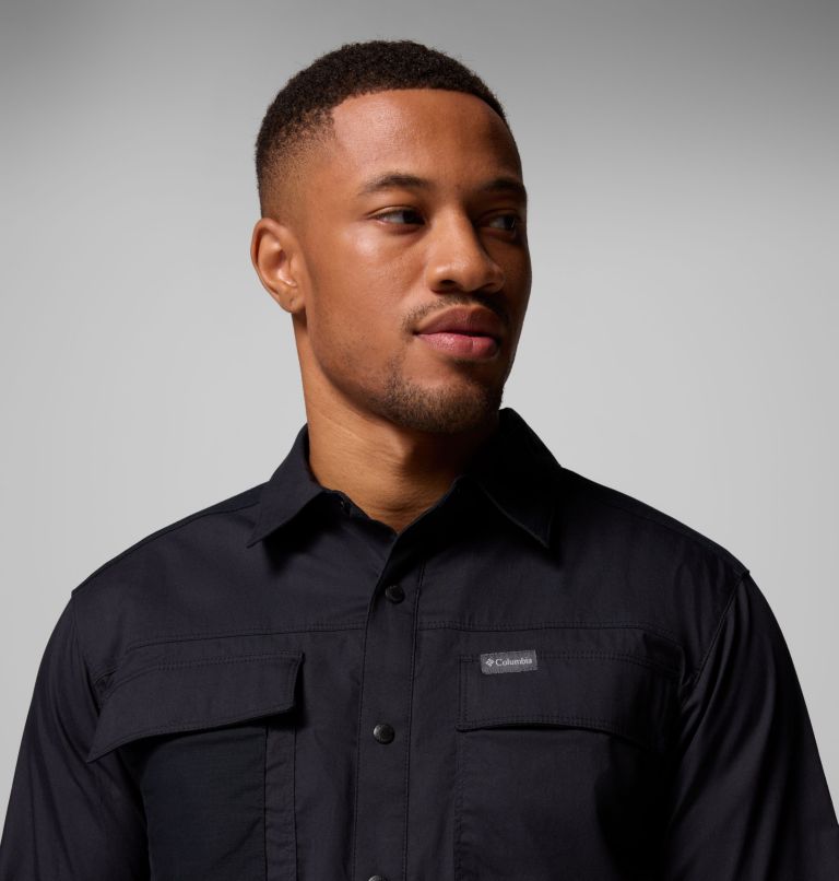 Men's Landroamer Twill Long Sleeve Shirt, Color: Black, image 6