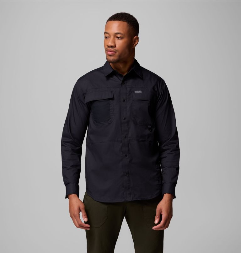 Men's Landroamer Twill Long Sleeve Shirt, Color: Black, image 1