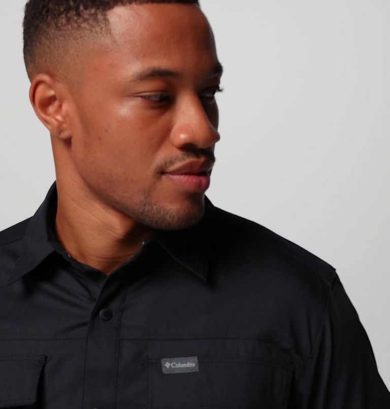 Men's Landroamer Twill Long Sleeve Shirt, Color: Black