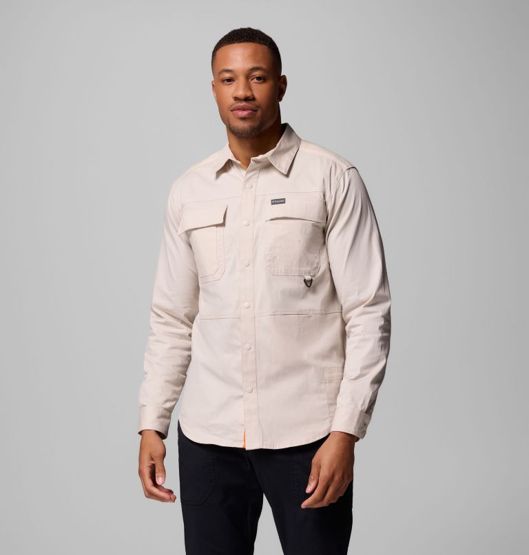 Men's Landroamer Twill Long Sleeve Shirt, Color: Dark Stone, image 4