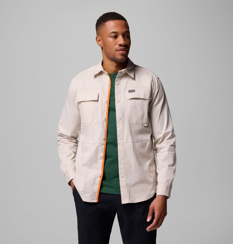 Men's Landroamer Twill Long Sleeve Shirt, Color: Dark Stone, image 5