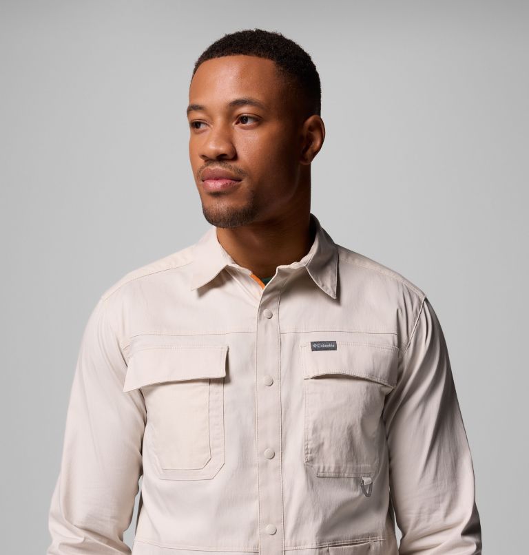 Men's Landroamer Twill Long Sleeve Shirt, Color: Dark Stone, image 6