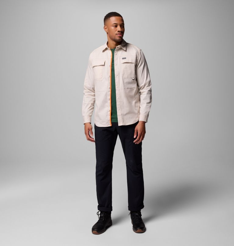 Men's Landroamer Twill Long Sleeve Shirt, Color: Dark Stone, image 2