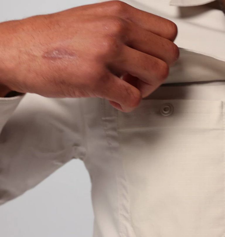 Men's Landroamer Twill Long Sleeve Shirt, Color: Dark Stone