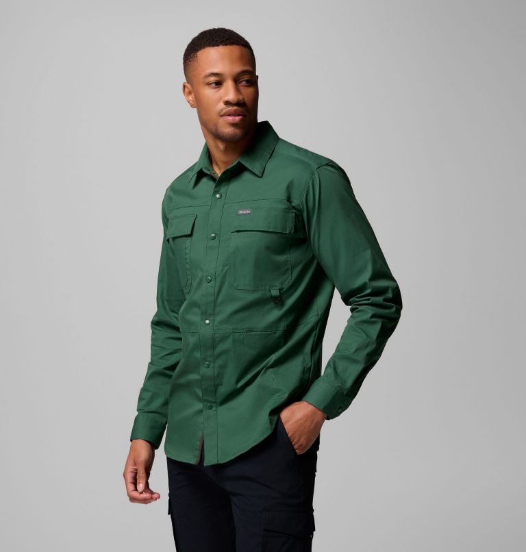 Men's Landroamer Twill Long Sleeve Shirt, Color: Rain Forest, image 4