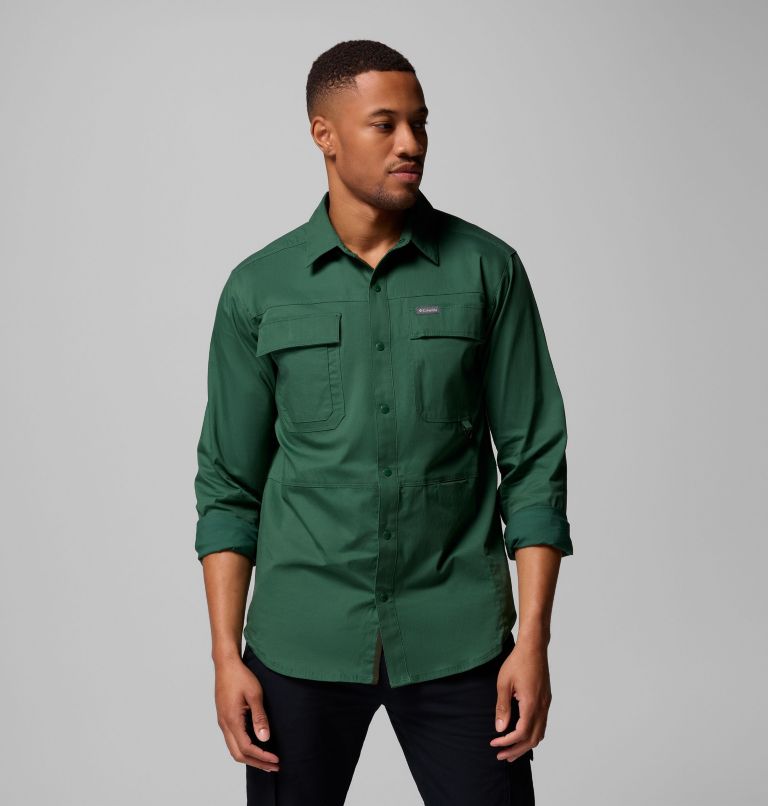 Men's Landroamer Twill Long Sleeve Shirt, Color: Rain Forest, image 5