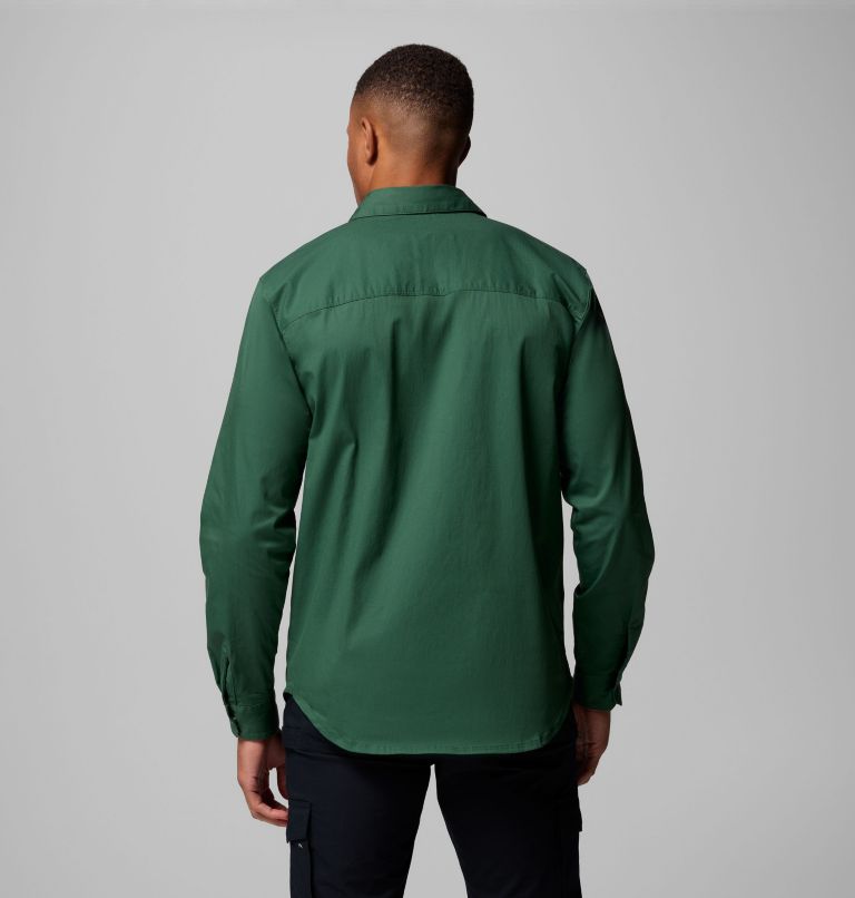 Men's Landroamer Twill Long Sleeve Shirt, Color: Rain Forest, image 3