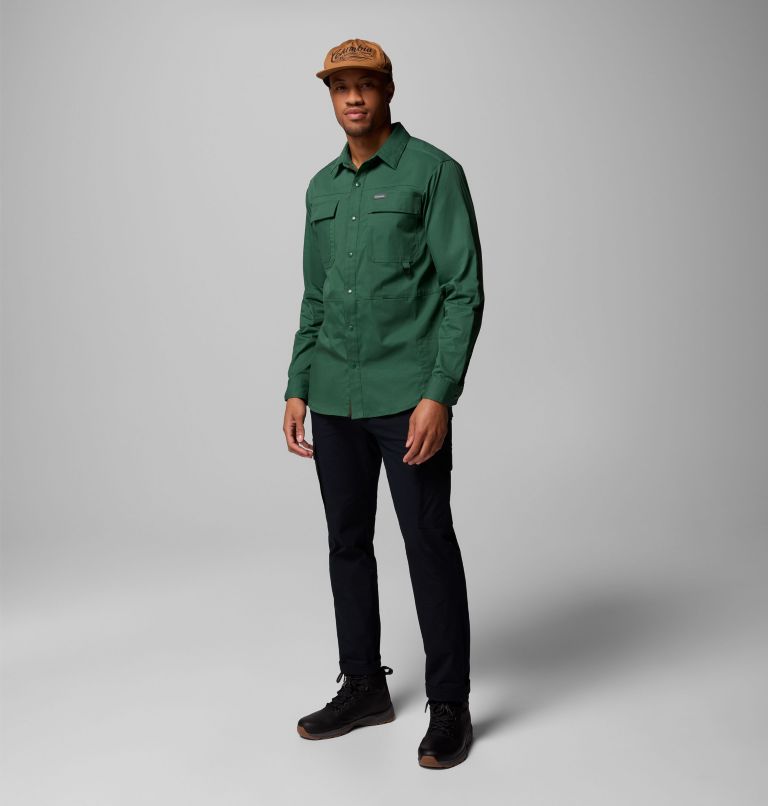 Men's Landroamer Twill Long Sleeve Shirt, Color: Rain Forest, image 2