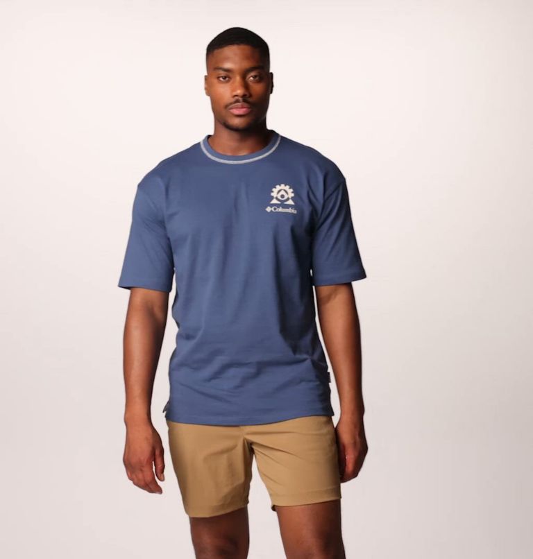 Men's Landroamer Short Sleeve Crew, Color: Dark Mountain