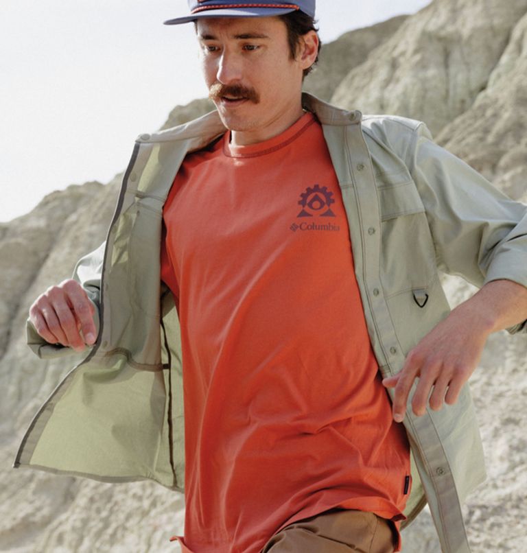 Men's Landroamer Short Sleeve Crew, Color: Tuscan, image 7