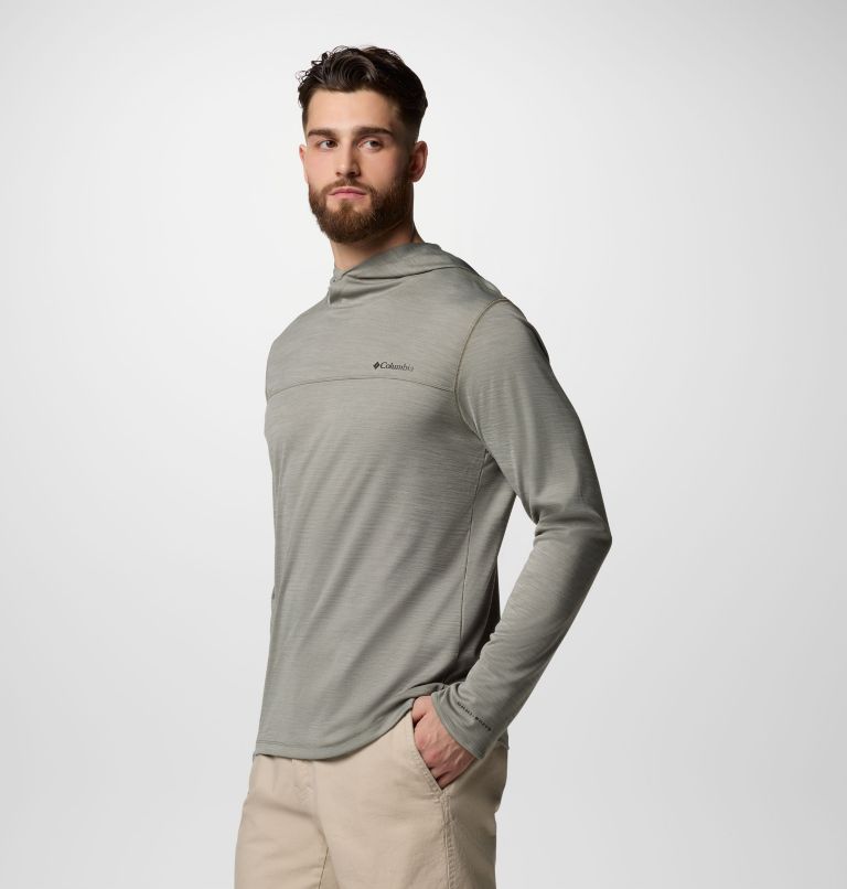 Men's Sage Peak Knit Hoodie, Color: Stone Green Heather, image 4