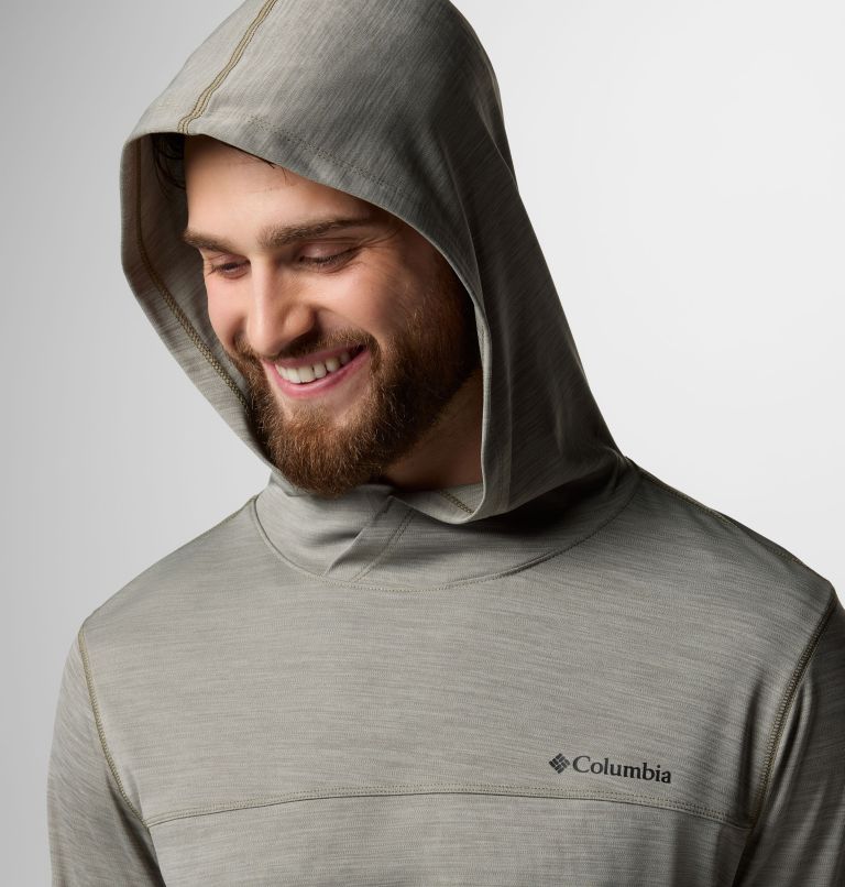 Men's Sage Peak Knit Hoodie, Color: Stone Green Heather, image 5
