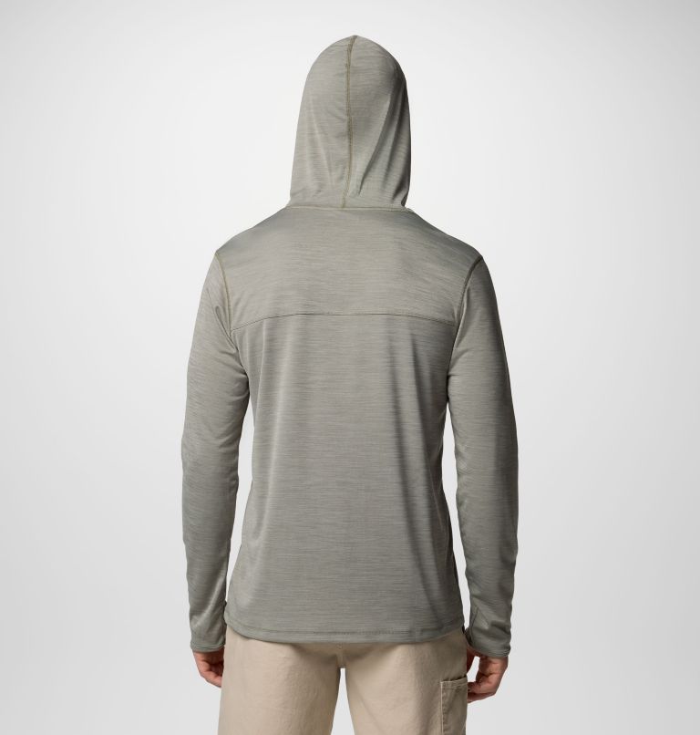 Men's Sage Peak Knit Hoodie, Color: Stone Green Heather, image 3