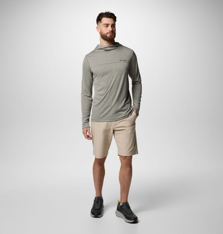 Men's Sage Peak Knit Hoodie, Color: Stone Green Heather, image 2