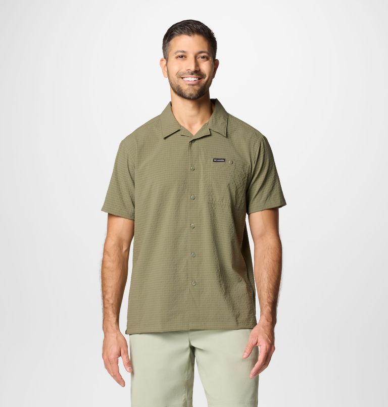 Men's Utilizer Short Sleeve Camp Shirt, Color: Stone Green, image 1