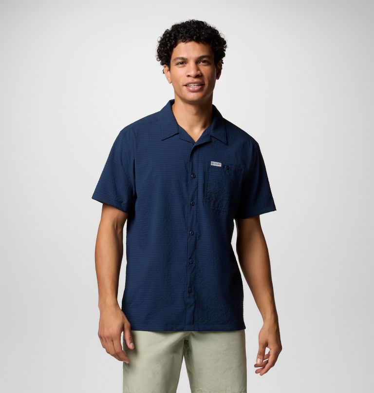 Men's Utilizer Short Sleeve Camp Shirt, Color: Collegiate Navy, image 1
