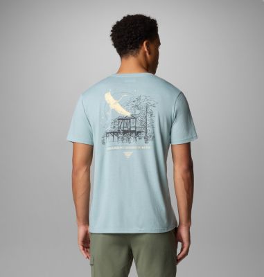 T-shirt tecnica stampata PFG Uncharted da uomo, Color: Crushed Blue Heather, PFG Swamp Shack, image 15