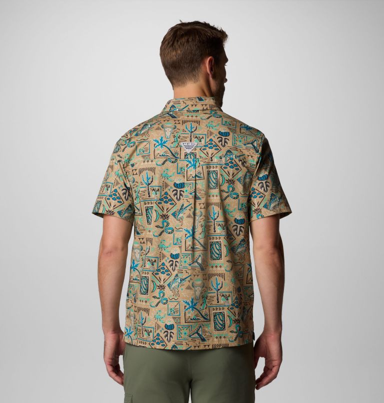 Men's PFG Wild Cast Camp Shirt, Color: Beach Bajabound, image 3