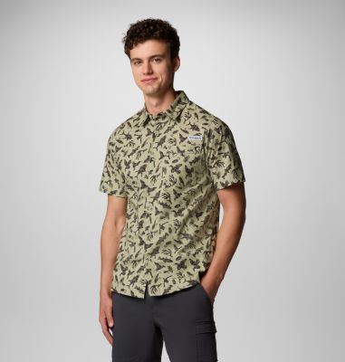Camicia a manica corta Wild Cast Camp da uomo, Color: Smokey Sage Huntfish, image 5