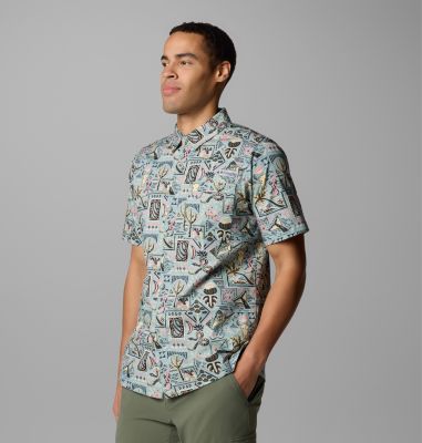 Camicia a manica corta Wild Cast Camp da uomo, Color: Crushed Blue Bajabound, image 4