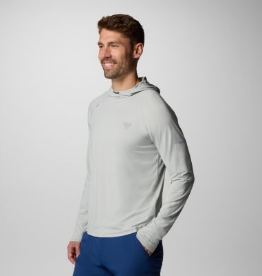 Men's Wild Cast Sun Hoodie, Color: Cool Grey, image 4