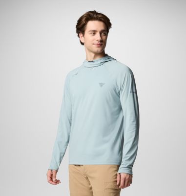 Men's Wild Cast Sun Hoodie, Color: Crushed Blue, image 20