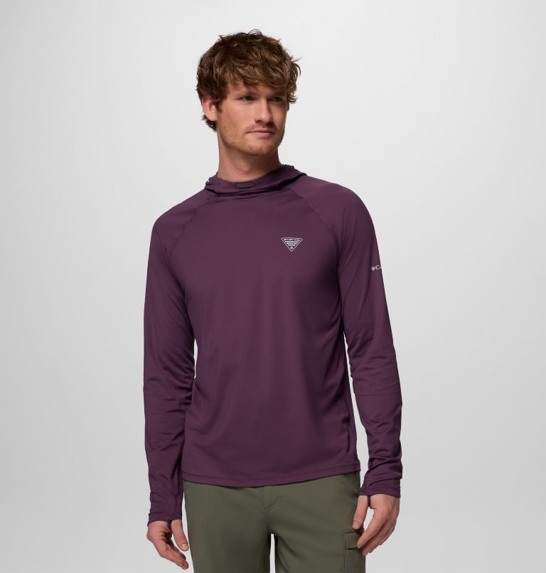 Men's Wild Cast Sun Hoodie, Color: Dusty Purple, image 1