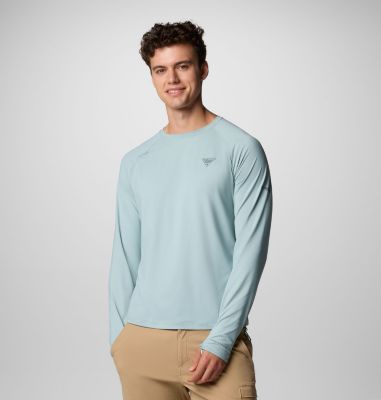 Men's Wild Cast Sun Long Sleeve T-Shirt, Color: Crushed Blue, image 1