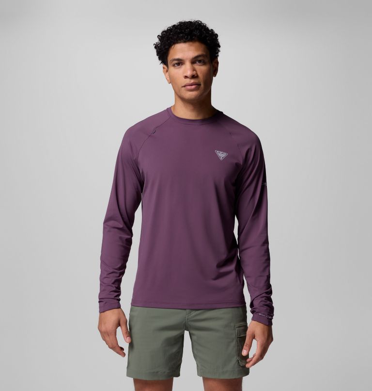 Men's PFG Wild Cast Sun Shirt, Color: Dusty Purple, image 1