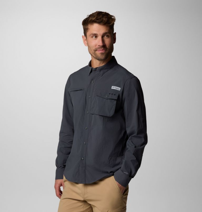 Men's PFG Wild Cast Long Sleeve Shirt, Color: Shark, image 4