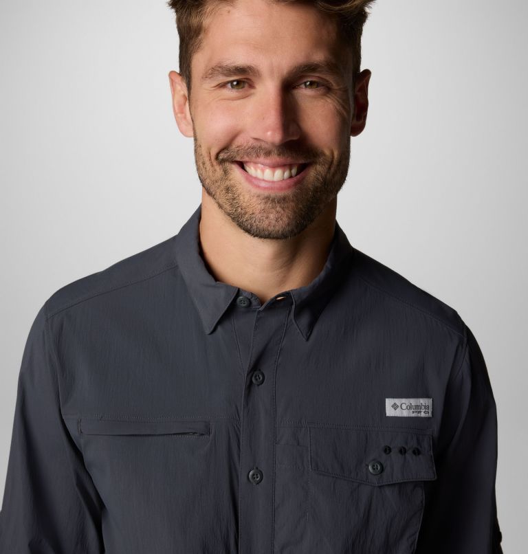 Men's PFG Wild Cast Long Sleeve Shirt, Color: Shark, image 5