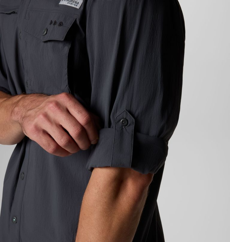 Men's PFG Wild Cast Long Sleeve Shirt, Color: Shark, image 7
