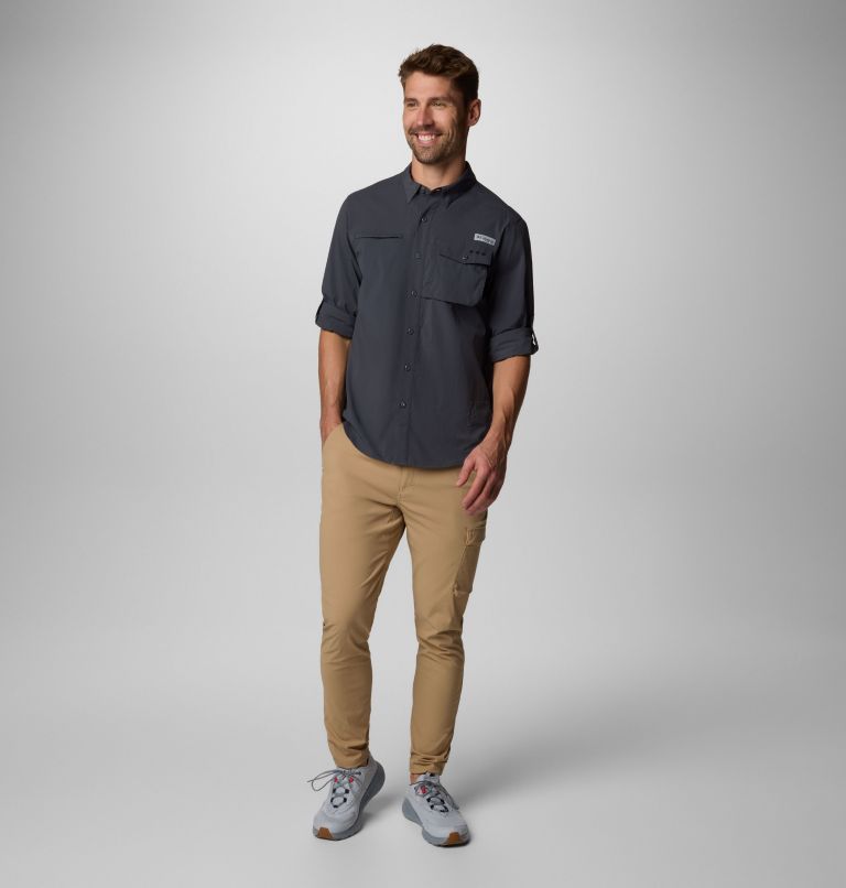 Men's PFG Wild Cast Long Sleeve Shirt, Color: Shark, image 2