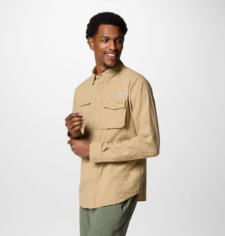 Men's PFG Wild Cast Long Sleeve Shirt, Color: Beach, image 3