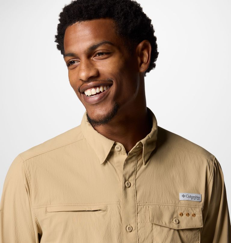 Men's PFG Wild Cast Long Sleeve Shirt, Color: Beach, image 4