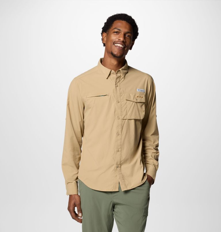 Men's PFG Wild Cast Long Sleeve Shirt, Color: Beach, image 1