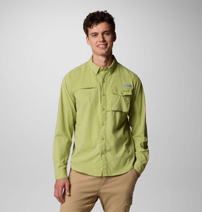 Men's PFG Wild Cast Long Sleeve Shirt, Color: Pear, image 1