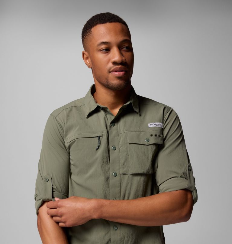 Men's PFG Wild Cast Long Sleeve Shirt, Color: Cypress, image 6